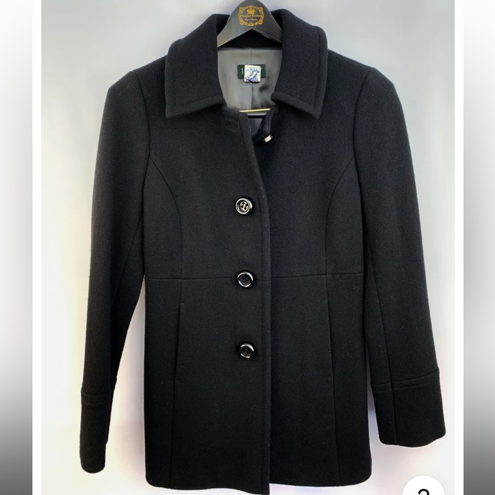 J. Crew Black Pea Coat
